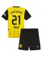 Borussia Dortmund Donyell Malen #21 Hjemmedraktsett Barn 2024-25 Korte ermer (+ bukser)